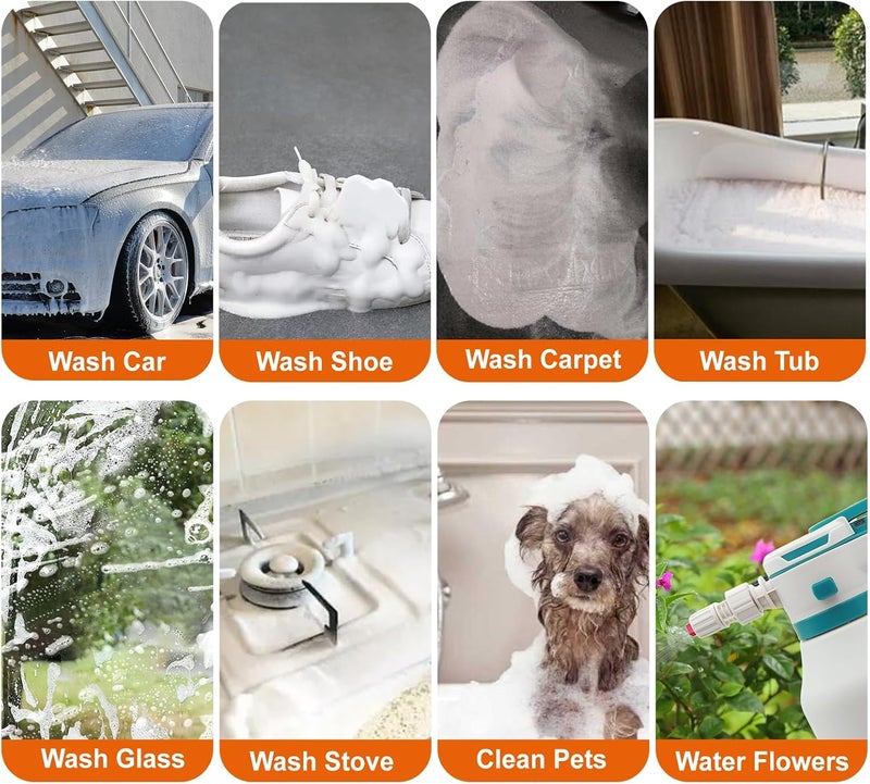 YDFL Electric Foam Sprayer 2L,75PSI Electric Pressurized Foam Sprayer for Car Washing,Rechargeable Pump Sprayer with 2 Modes,Suitable for Car Cleaning Detailing Home Garden - Image 5